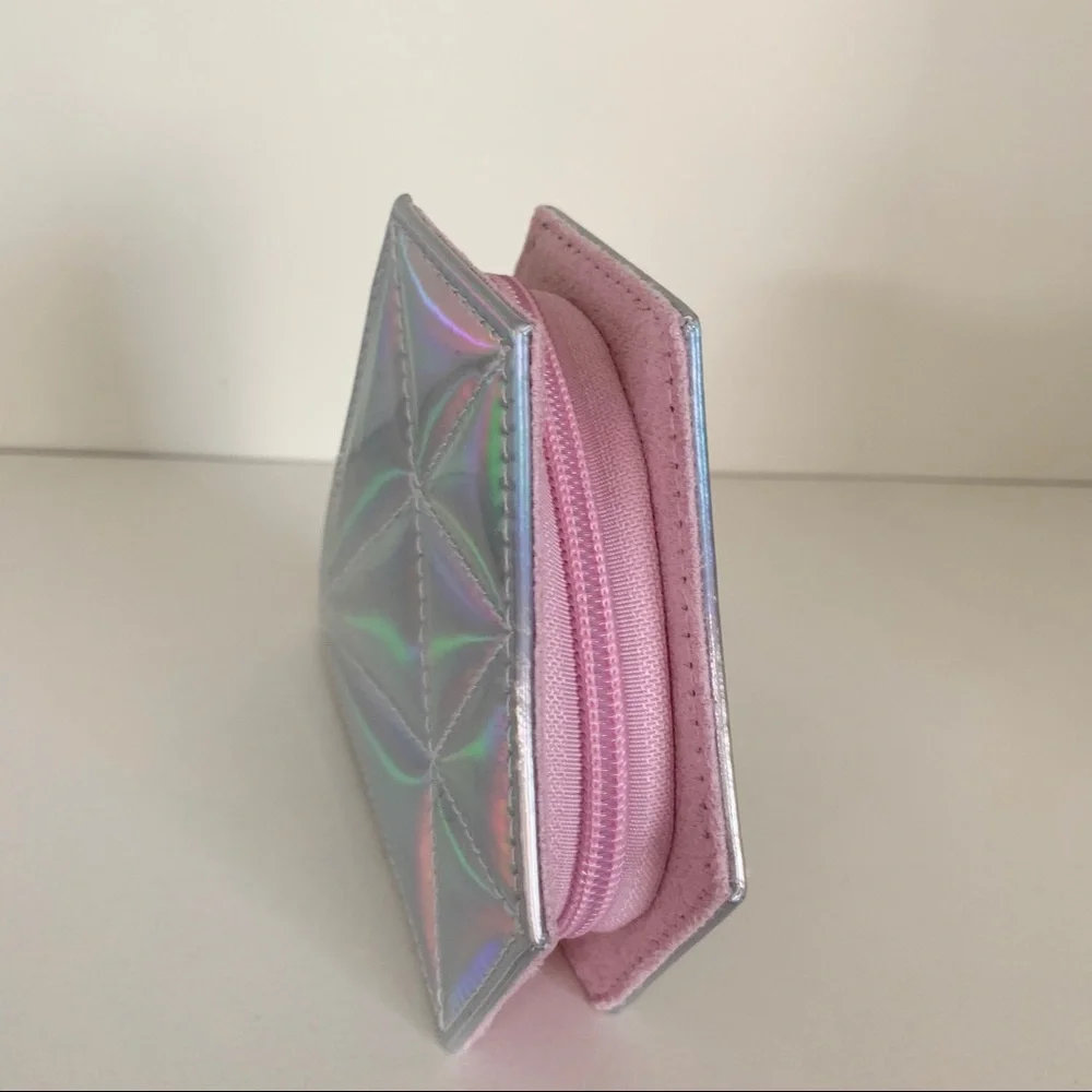 NEW Iridescent zippy clutch